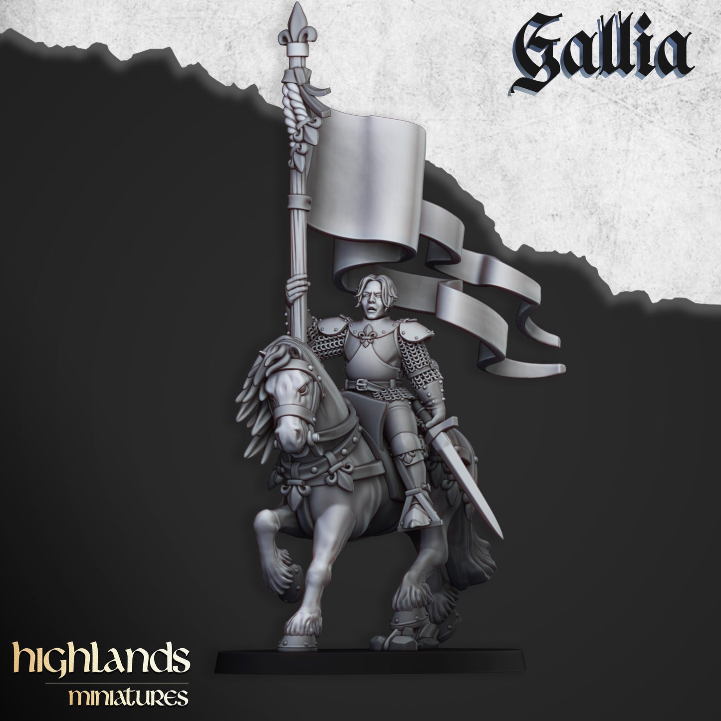 Miniatura Baronesa de Gallia Bretones resina 28mm sin pintar - Drakholm