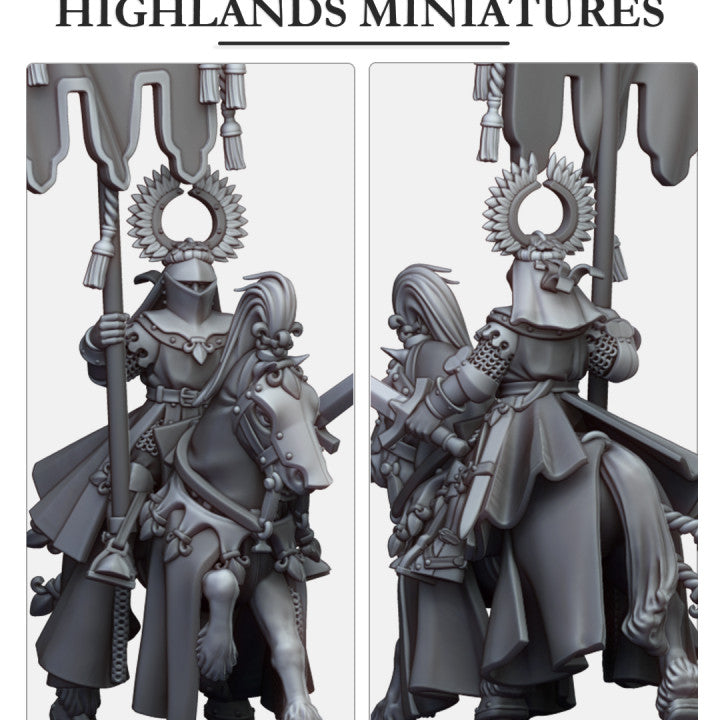 Miniatura Portaestandartes de Batalla Gallia Bretones resina 28mm sin pintar - Drakholm