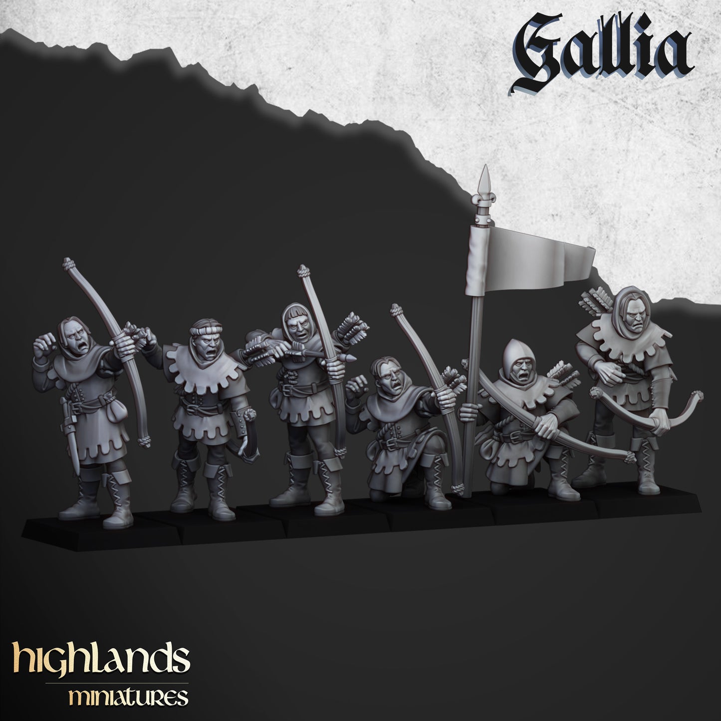 Miniatura Caballeros Reales de Gallia Bretones resina 28mm sin pintar - Drakholm