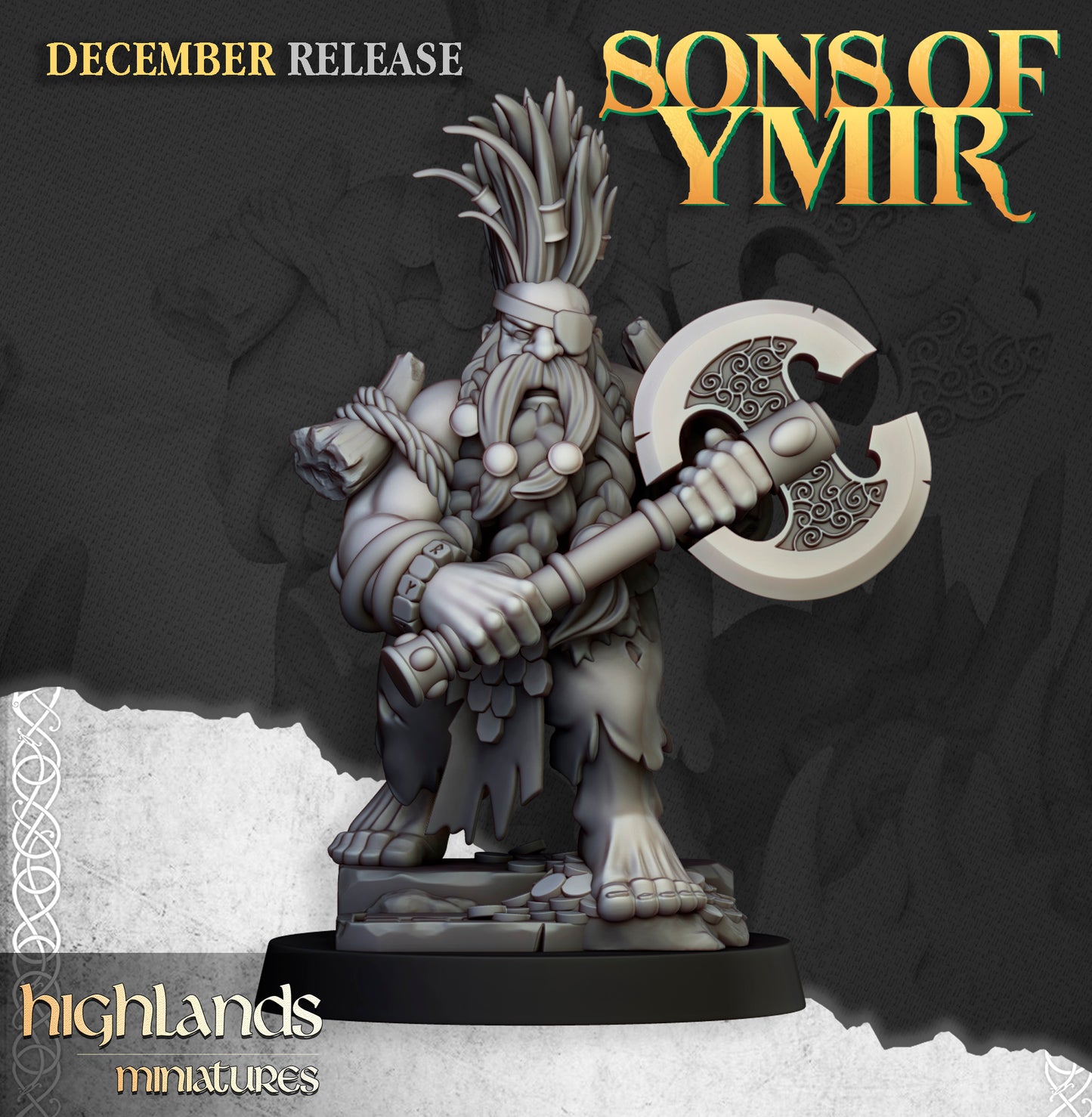 Miniatura Cazador de Dragones Enanos resina 28mm sin pintar - Drakholm