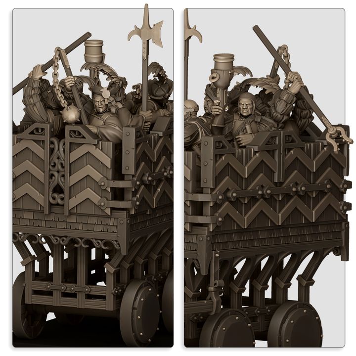Miniatura Carromato Blindado Sunland Imperio resina 28mm sin pintar - Drakholm