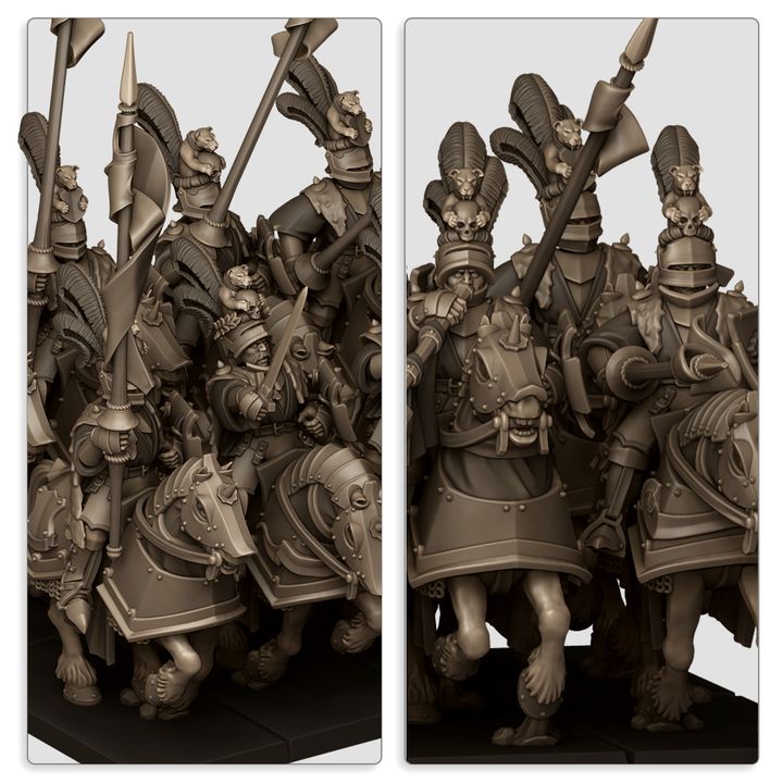 Miniatura Caballeros Zarpas Feroces Imperio resina 28mm sin pintar - Drakholm