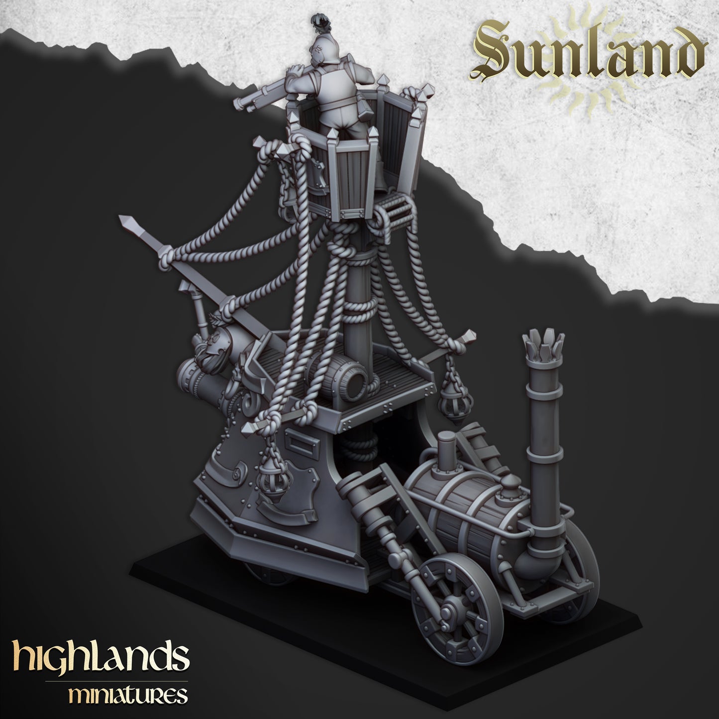 Miniatura Acorazado Terrestre Sunland Imperio resina 28mm sin pintar - Drakholm
