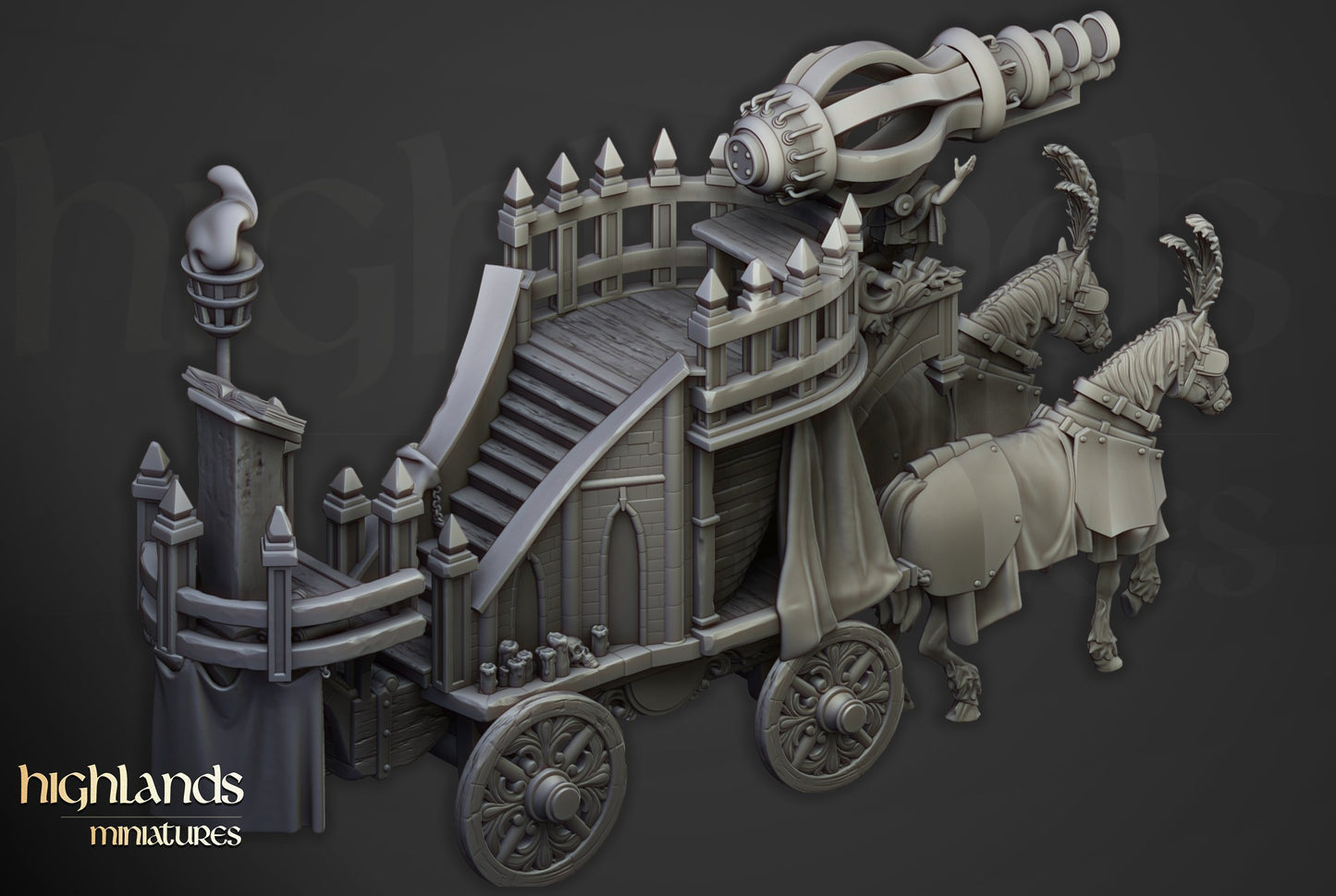 Miniatura Cañón Arcano Imperio resina 28mm sin pintar - Drakholm