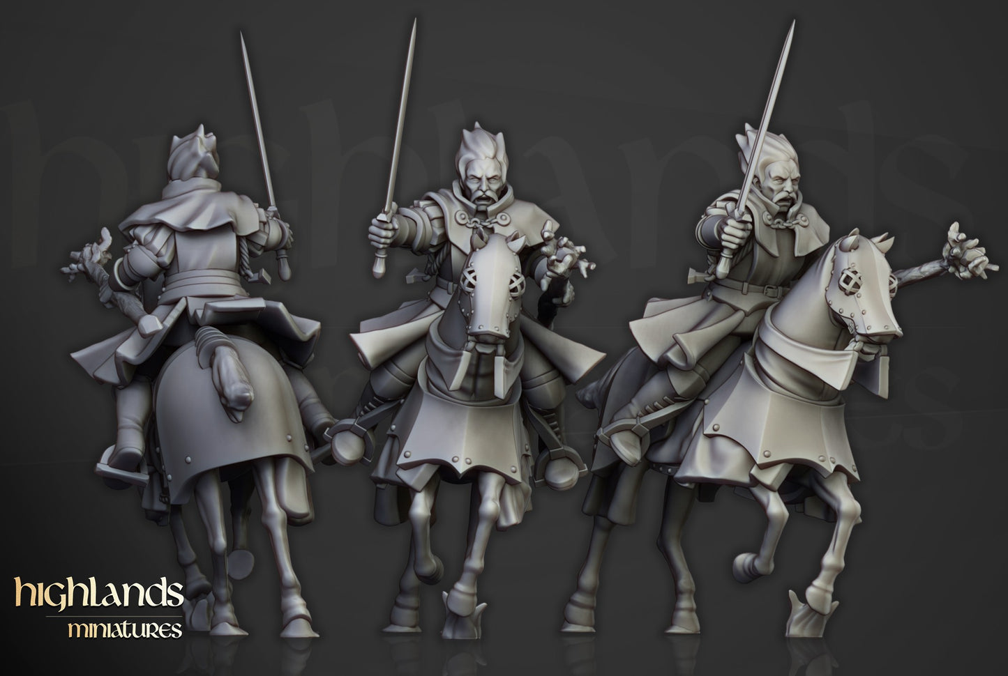 Miniatura Mago de Batalla Montado V1 Imperio resina 28mm sin pintar - Drakholm