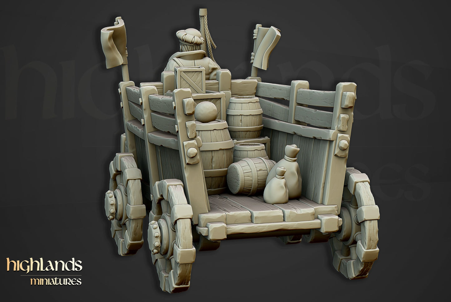 Miniatura Carromato Dorado Imperio resina 28mm sin pintar - Drakholm