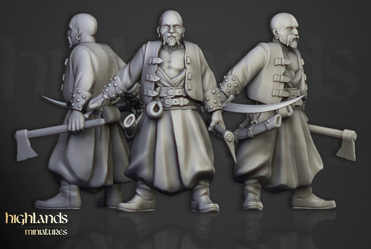 Miniatura Cosacos de Puerto Imperio resina 28mm sin pintar - Drakholm