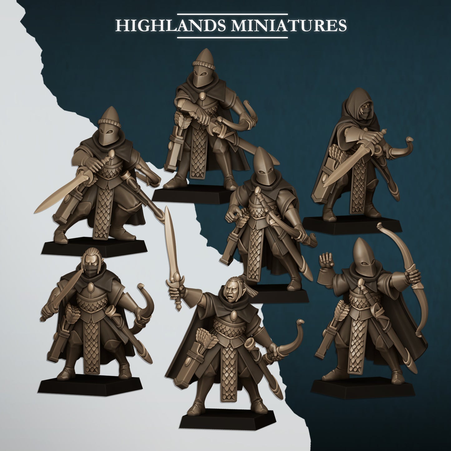 Miniatura Sombras Altos Elfos resina 28mm sin pintar - Drakholm