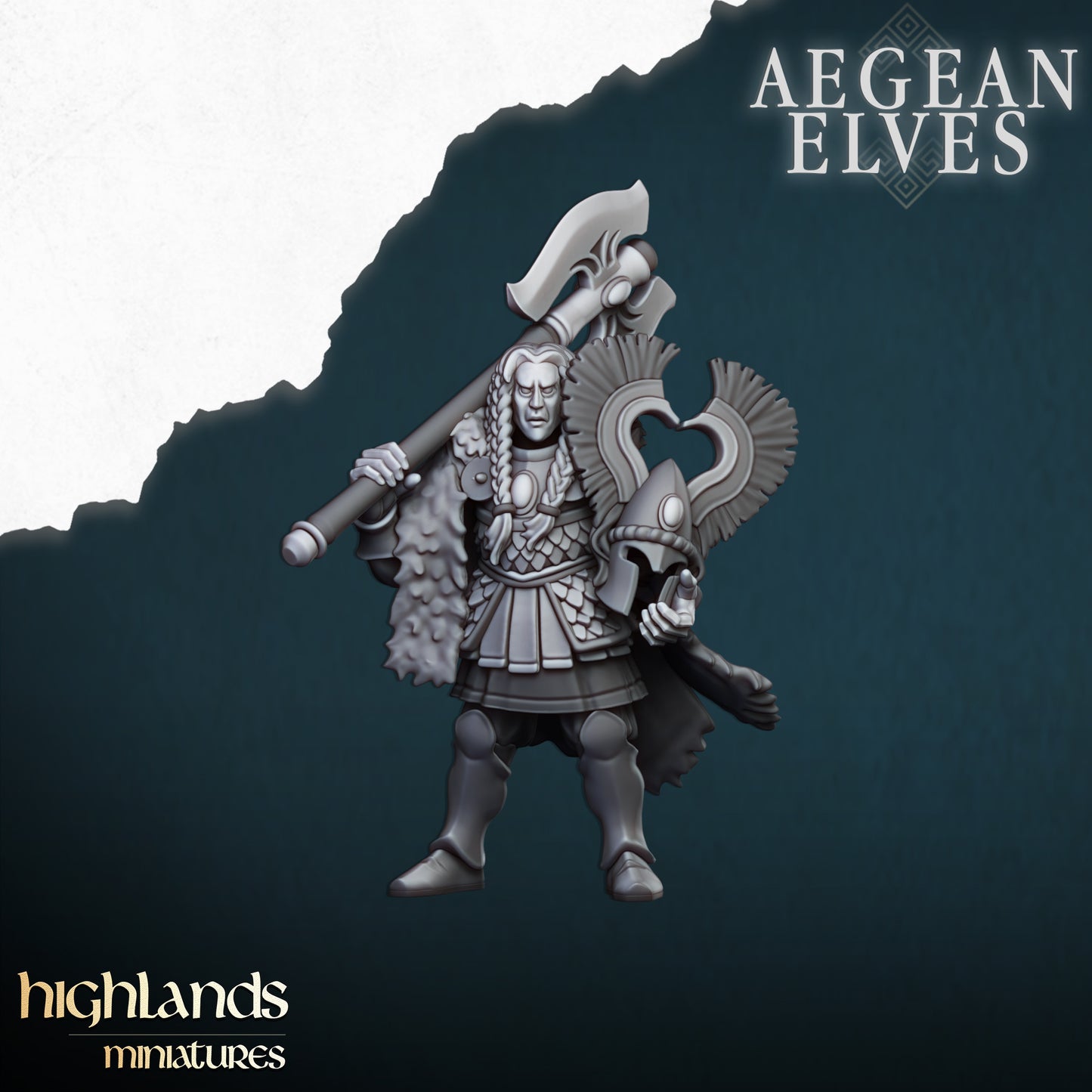 Miniatura Carro de Leones Altos Elfos resina 28mm sin pintar - Drakholm