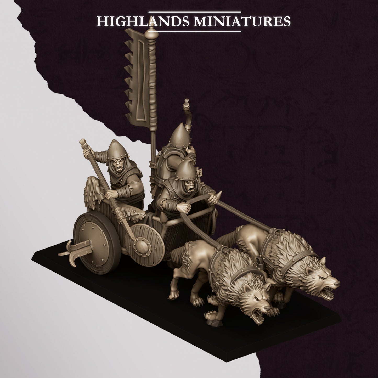 Miniatura Carro Hobgoblin Enanos Infernales resina 28mm sin pintar - Drakholm