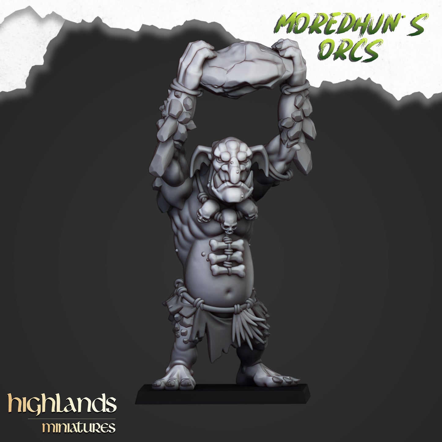 Miniatura Trolls de las Cavernas Orcos y Goblins resina 28mm sin pintar - Drakholm