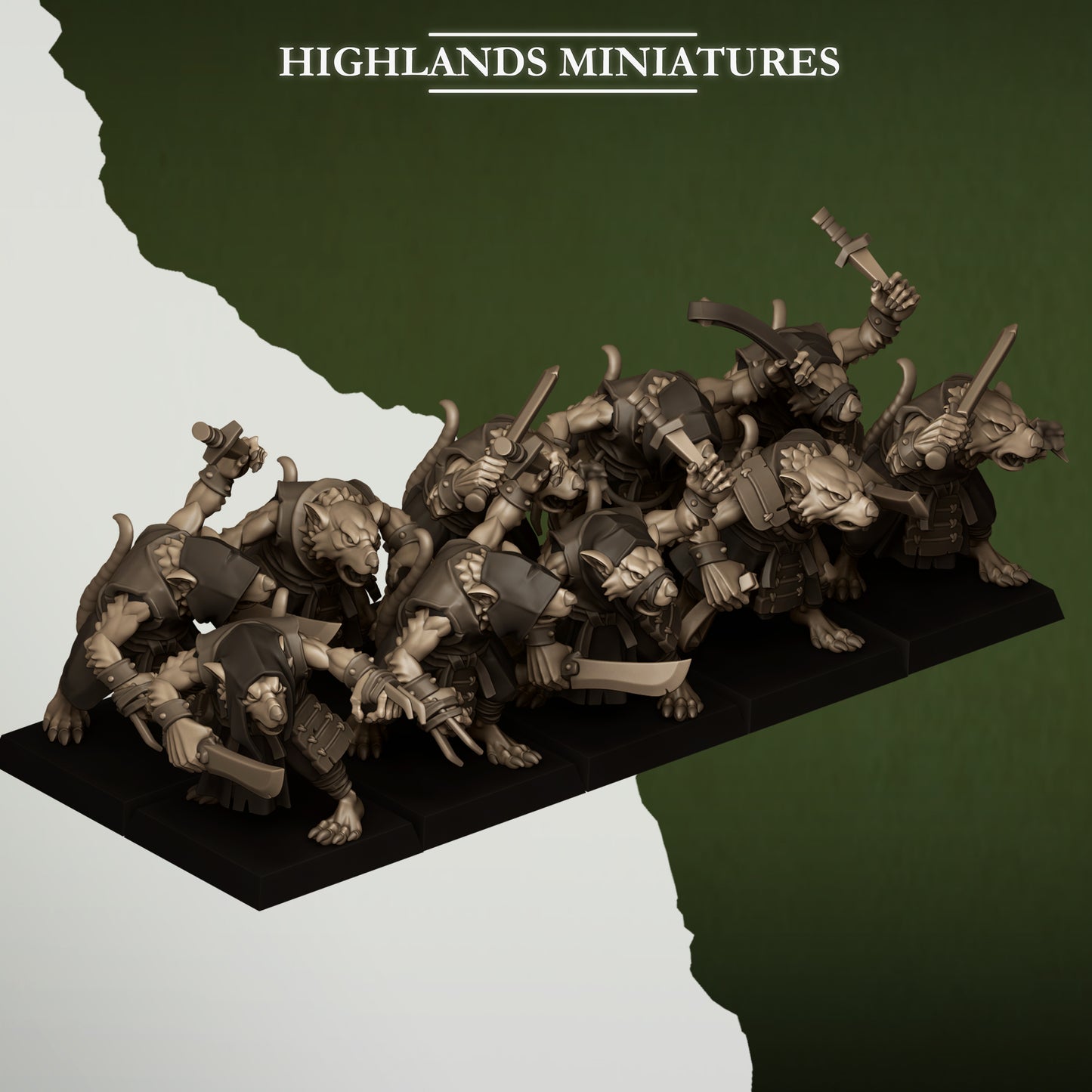 Miniatura Matones de la Cloaca Hombres-Rata resina 28mm sin pintar - Drakholm