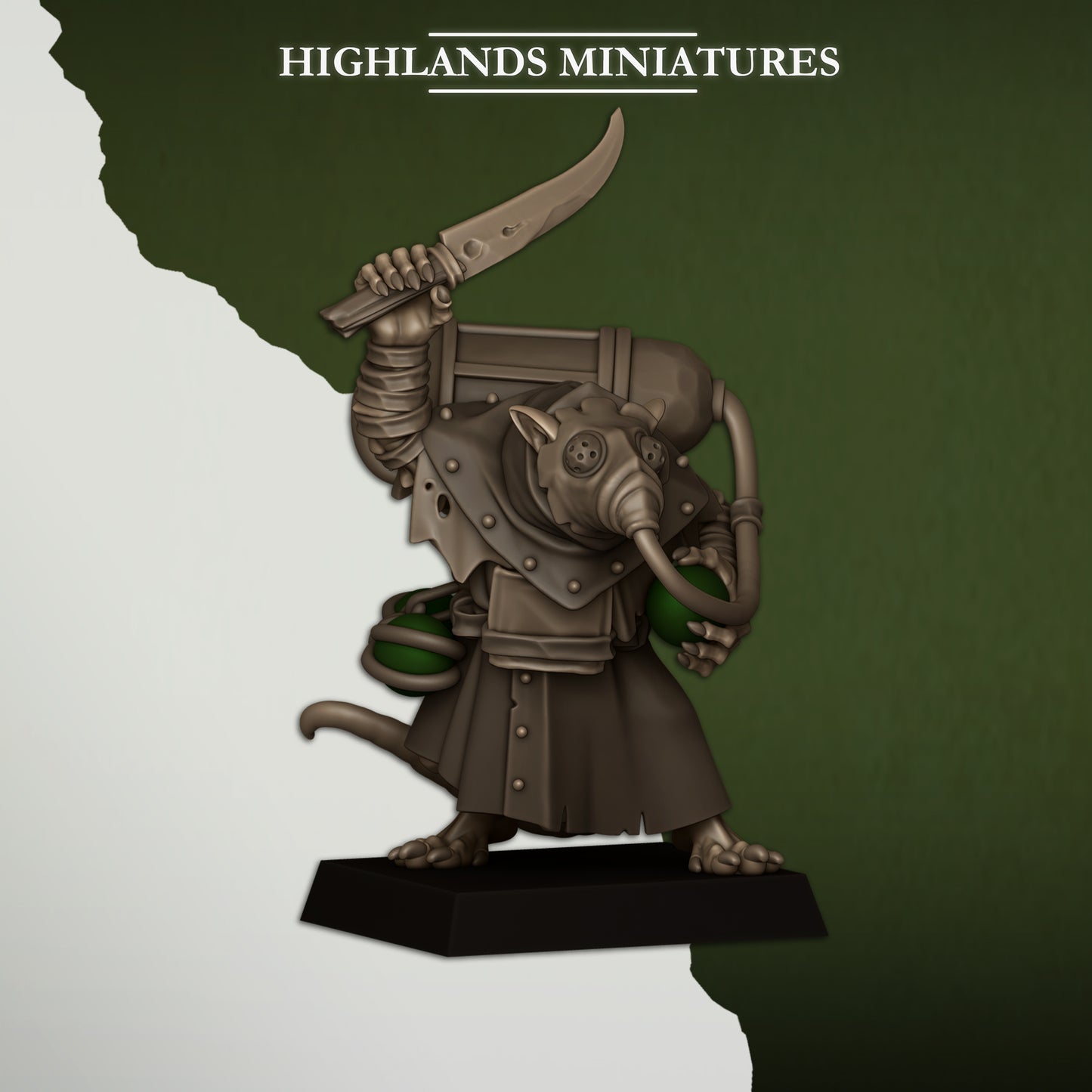 Miniatura Portadores de Veneno Hombres-Rata resina 28mm sin pintar - Drakholm