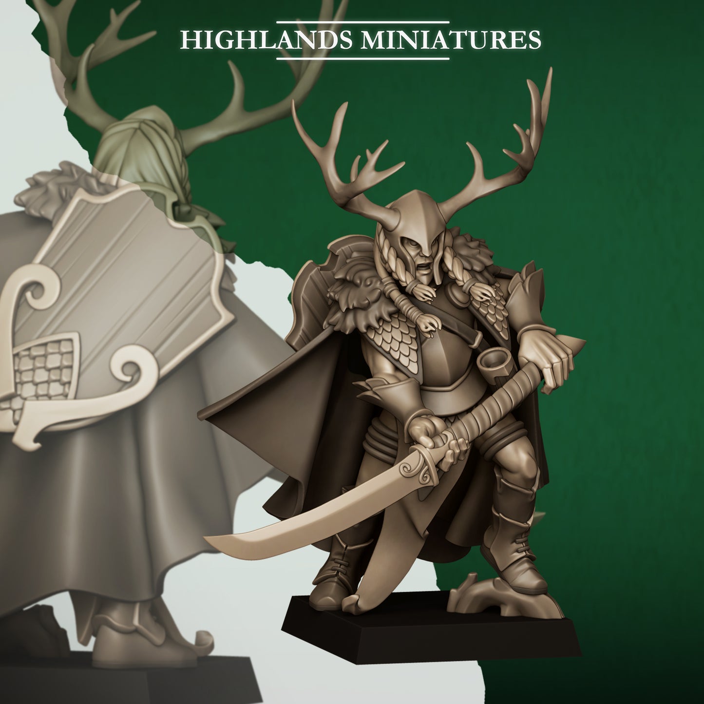 Miniatura Noble Elfo Salvaje Elfos Silvanos resina 28mm sin pintar - Drakholm