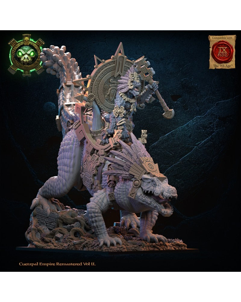 Miniatura Citlallicue, Heroína Cipactli en Deinosuchus Saurios Ancestrales resina 28mm sin pintar - Drakholm
