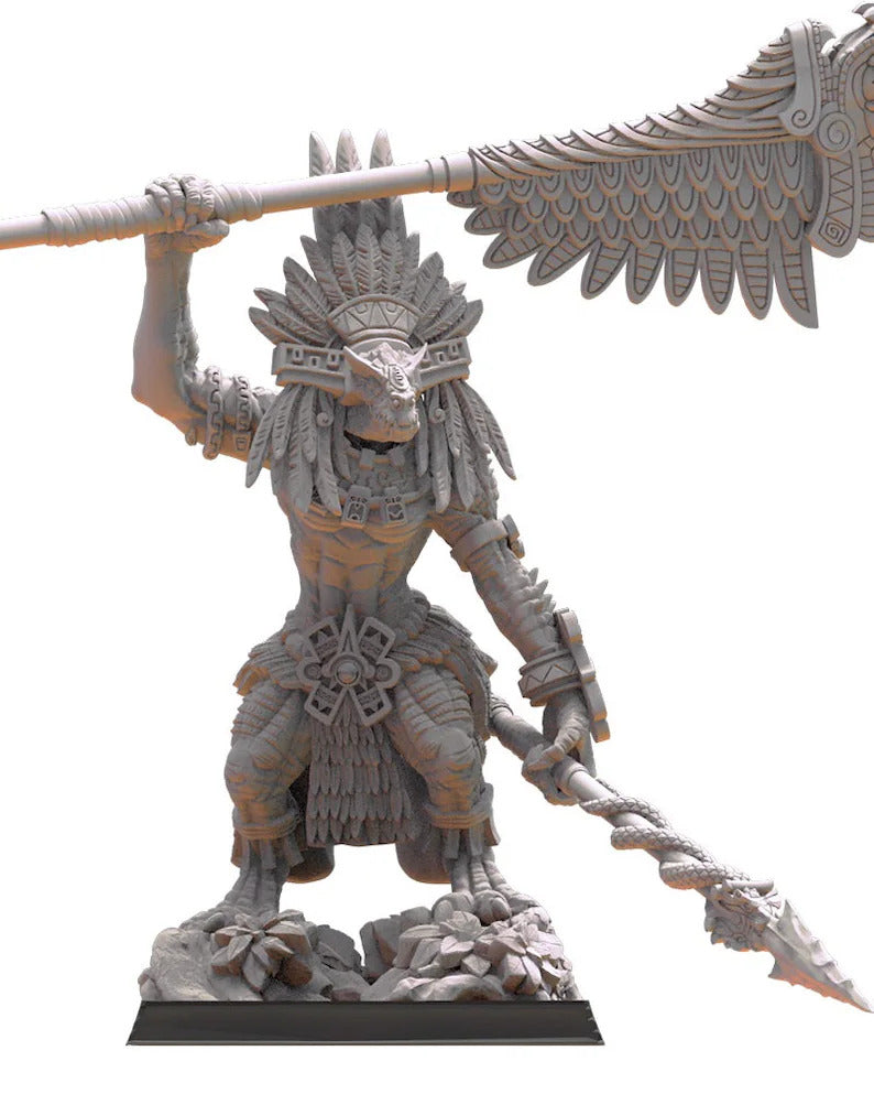 Miniatura Hueitechtcatl Saurios Ancestrales resina 28mm sin pintar - Drakholm