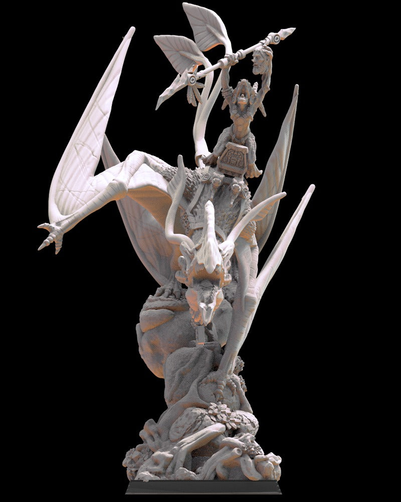 Miniatura Metzli la Despiadada Saurios Ancestrales resina 28mm sin pintar - Drakholm