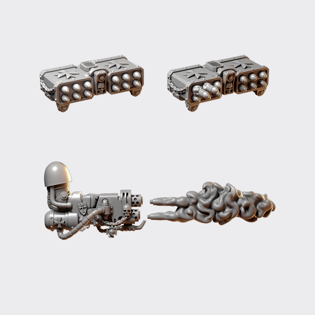 Armas pesadas Terminator Eternal Crusaders — bits de conversión sci-fi grimdark de Greytide Studio, resina 32mm sin pintar