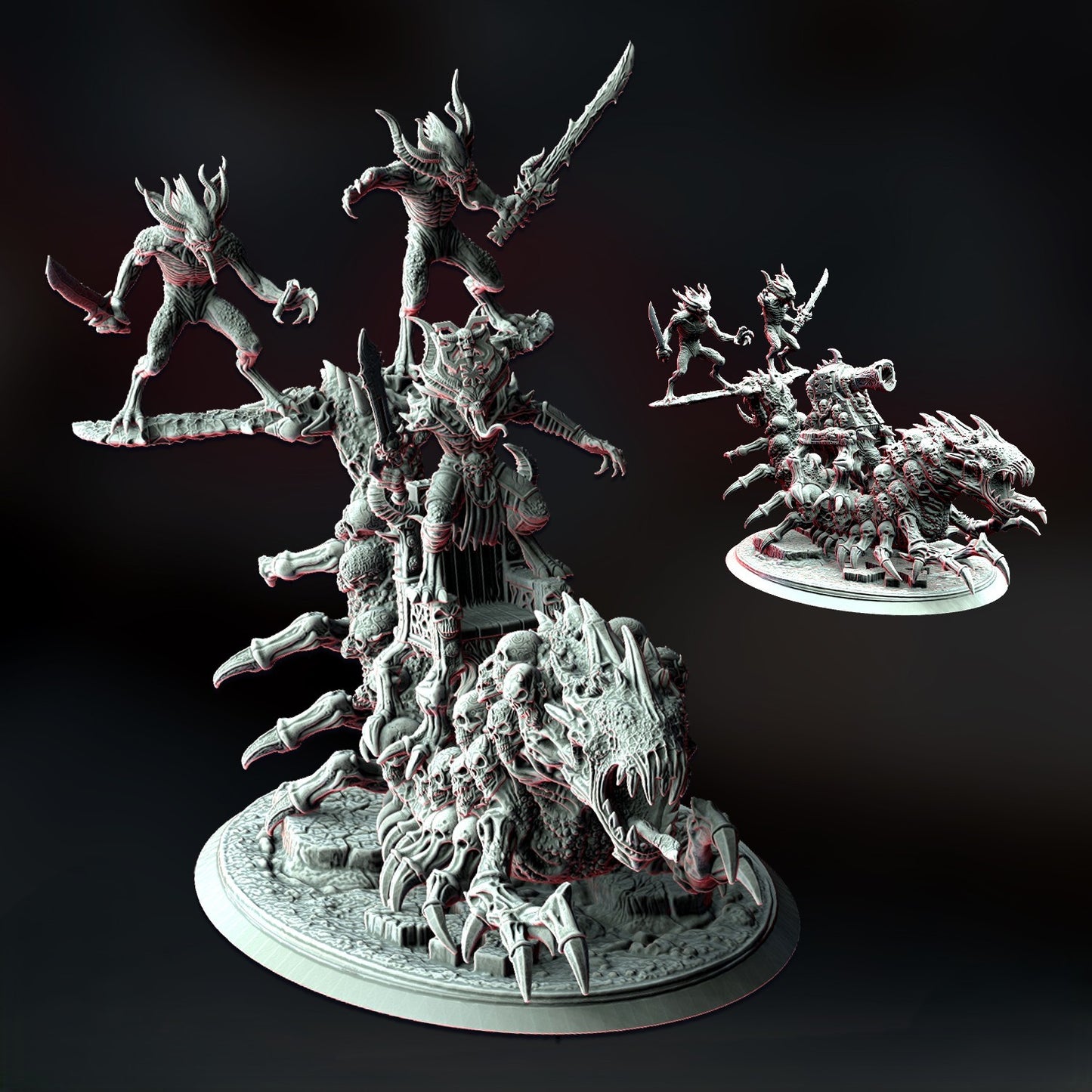 Miniatura El Trono de Sangre Reinos del Caos resina 32mm sin pintar - Drakholm