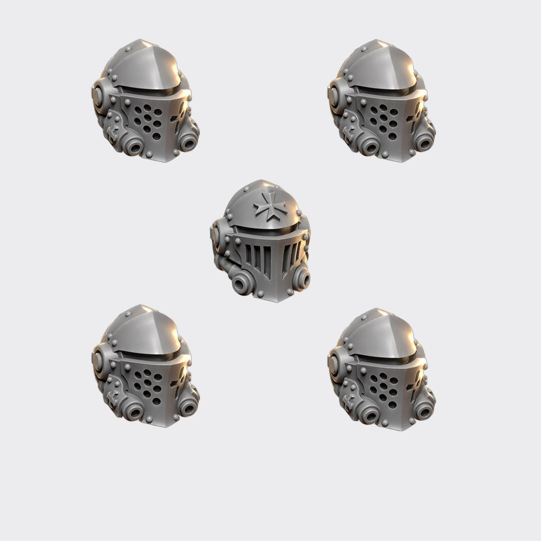 Cabezas Terminator Eternal Crusaders C — bits de conversión sci-fi grimdark de Greytide Studio, resina 32mm sin pintar