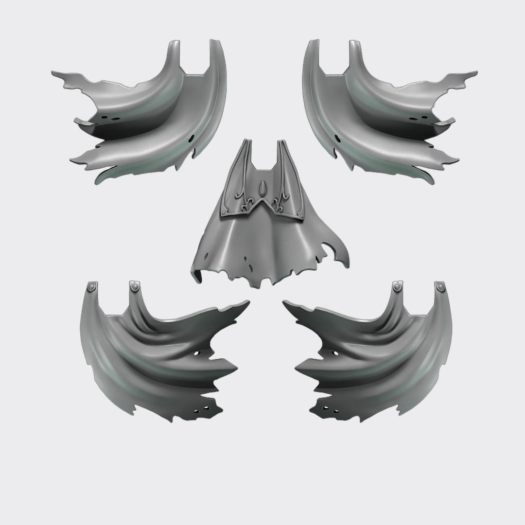 Capas Crimson Lords B — bits de conversión sci-fi grimdark de Greytide Studio, resina 32mm sin pintar