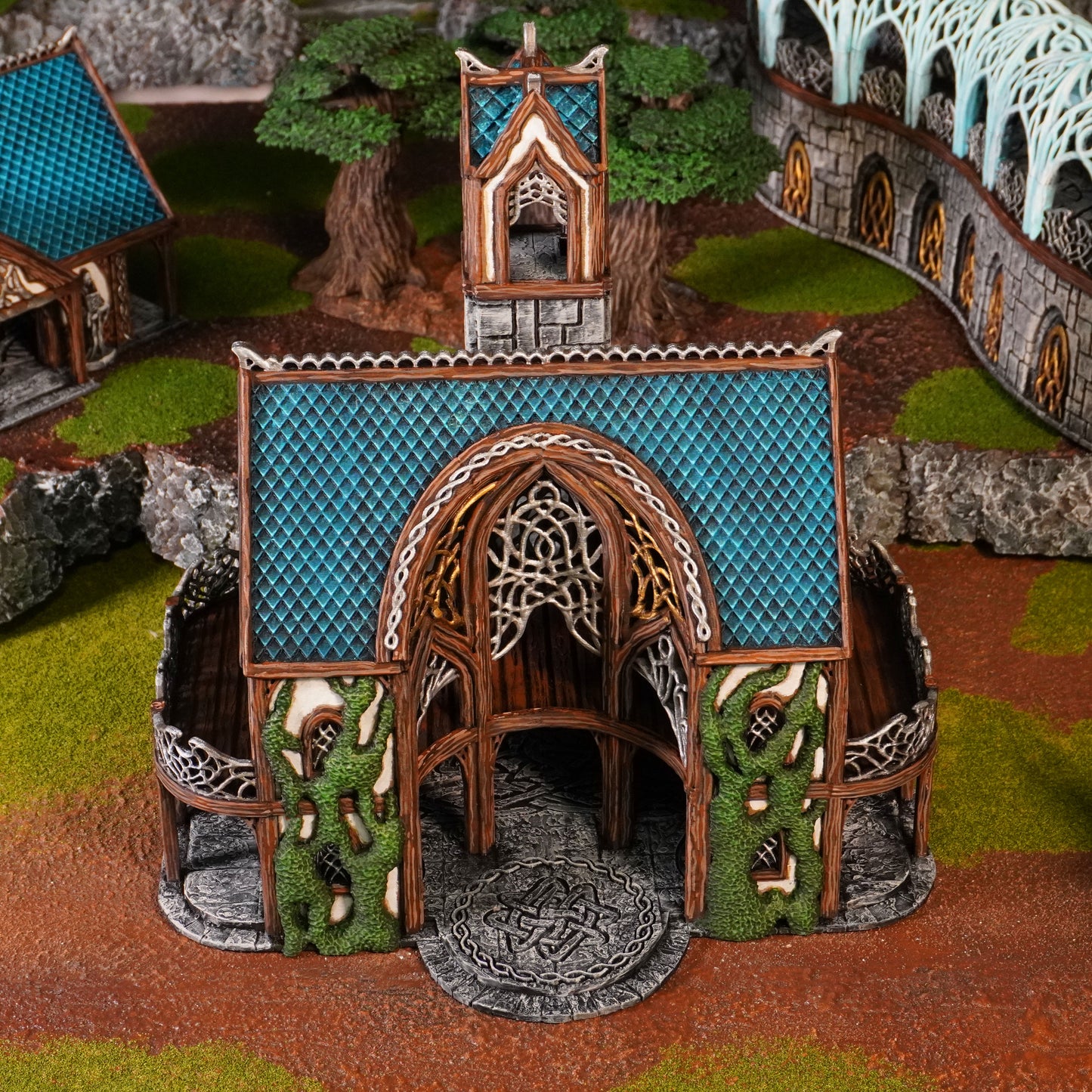 Elven Hall Of Lords | Conquest Inspired Terrain | 28mm MESBG LOTR Wargaming Scenery | DnD