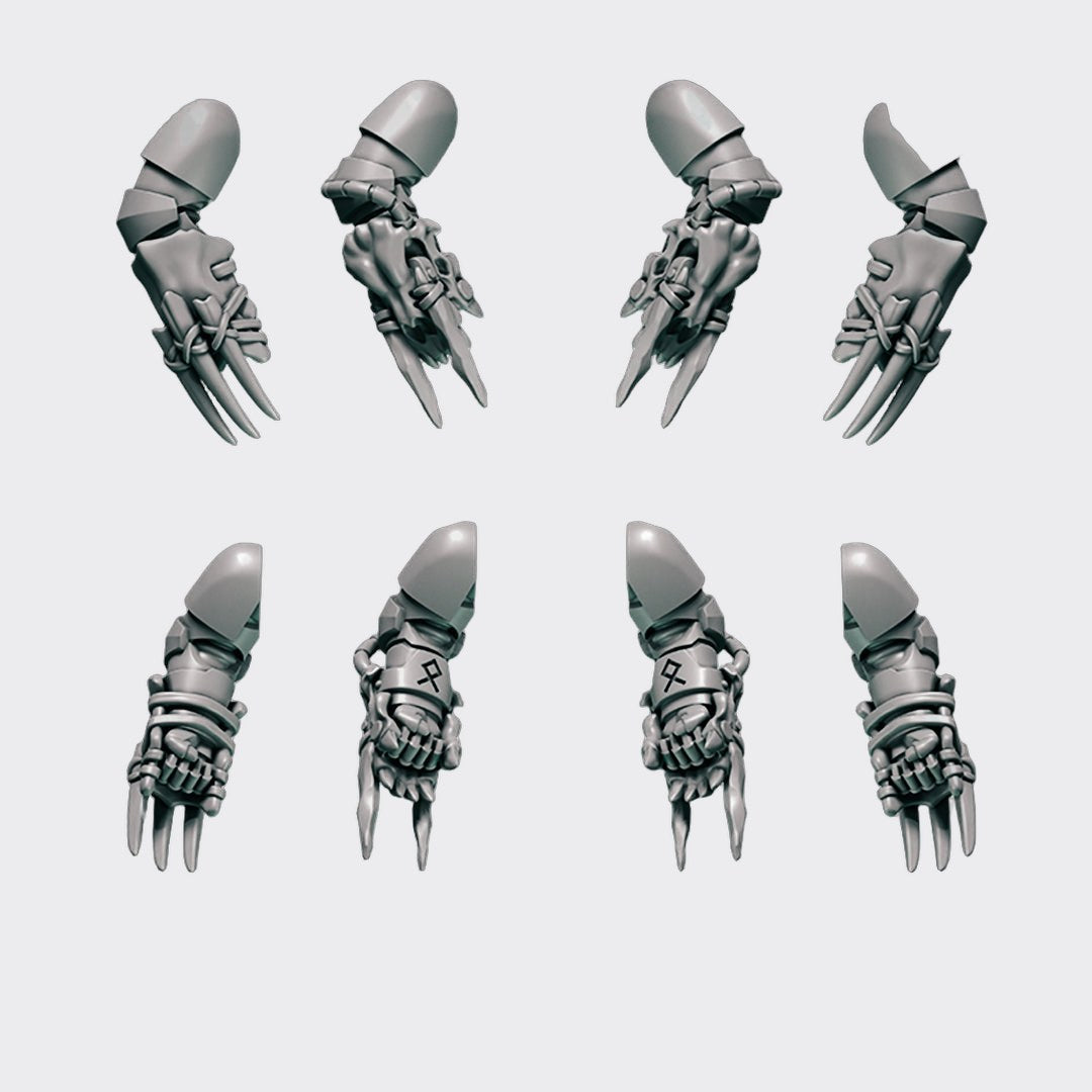 Cuchillas Relámpago Primal Hounds D — bits de conversión sci-fi grimdark de Greytide Studio, resina 32mm sin pintar