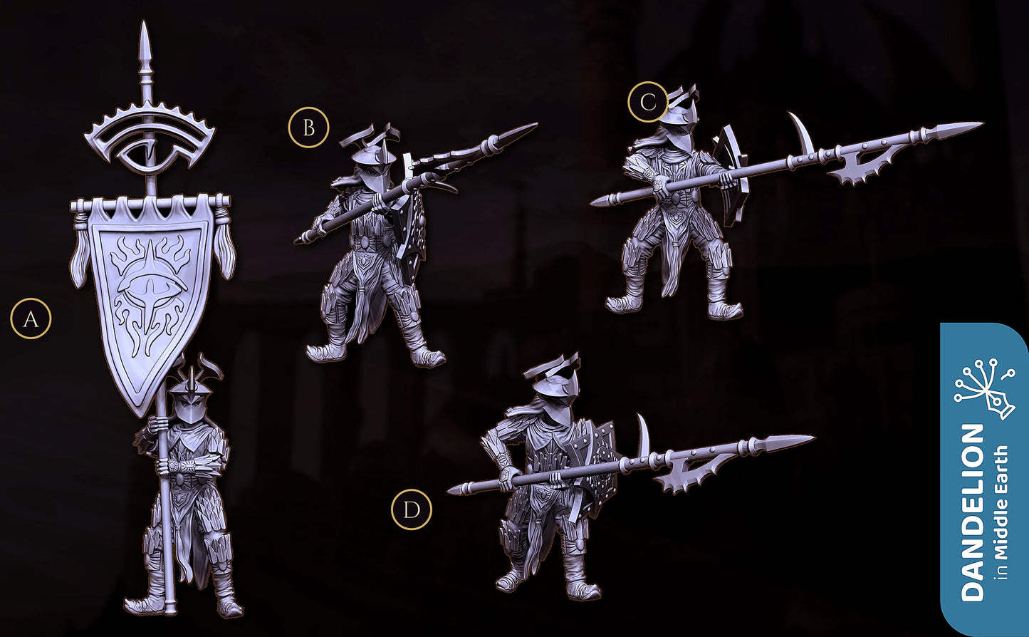 Miniatura Piquero del Dragón Negro (Rhûn) Rhûn resina 32mm - Drakholm