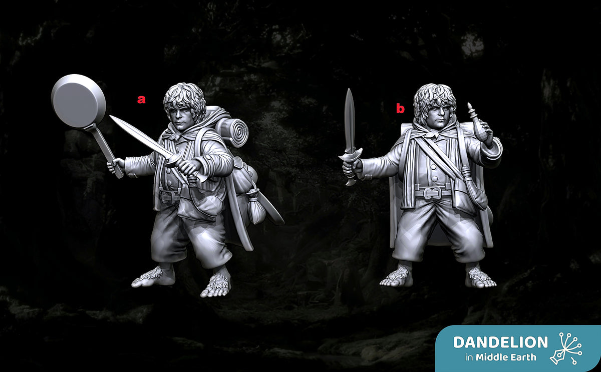 El Mediano, Sirviente Fiel de la Comunidad · La Comunidad del Anillo · Miniatura 28mm · Drakholm
