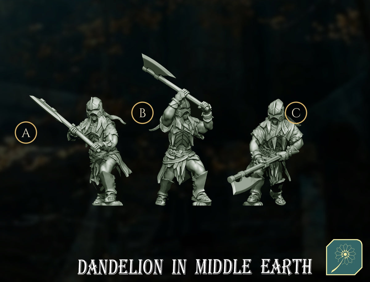 Explorador Uruk-hai de Isengard (con Hacha) · Isengard · Miniatura 28mm · Drakholm