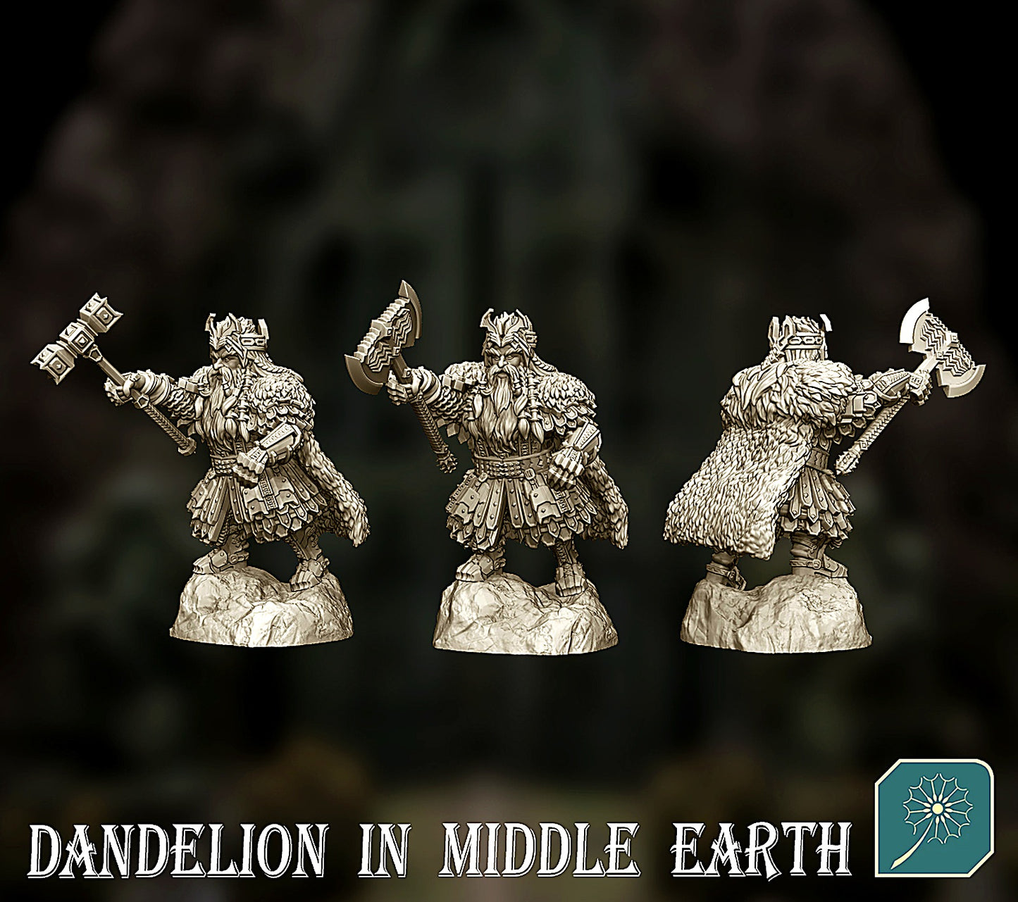 Miniatura Viejo Rey y Joven Príncipe de las Colinas de Hierro Colinas de Hierro resina 32mm - Drakholm