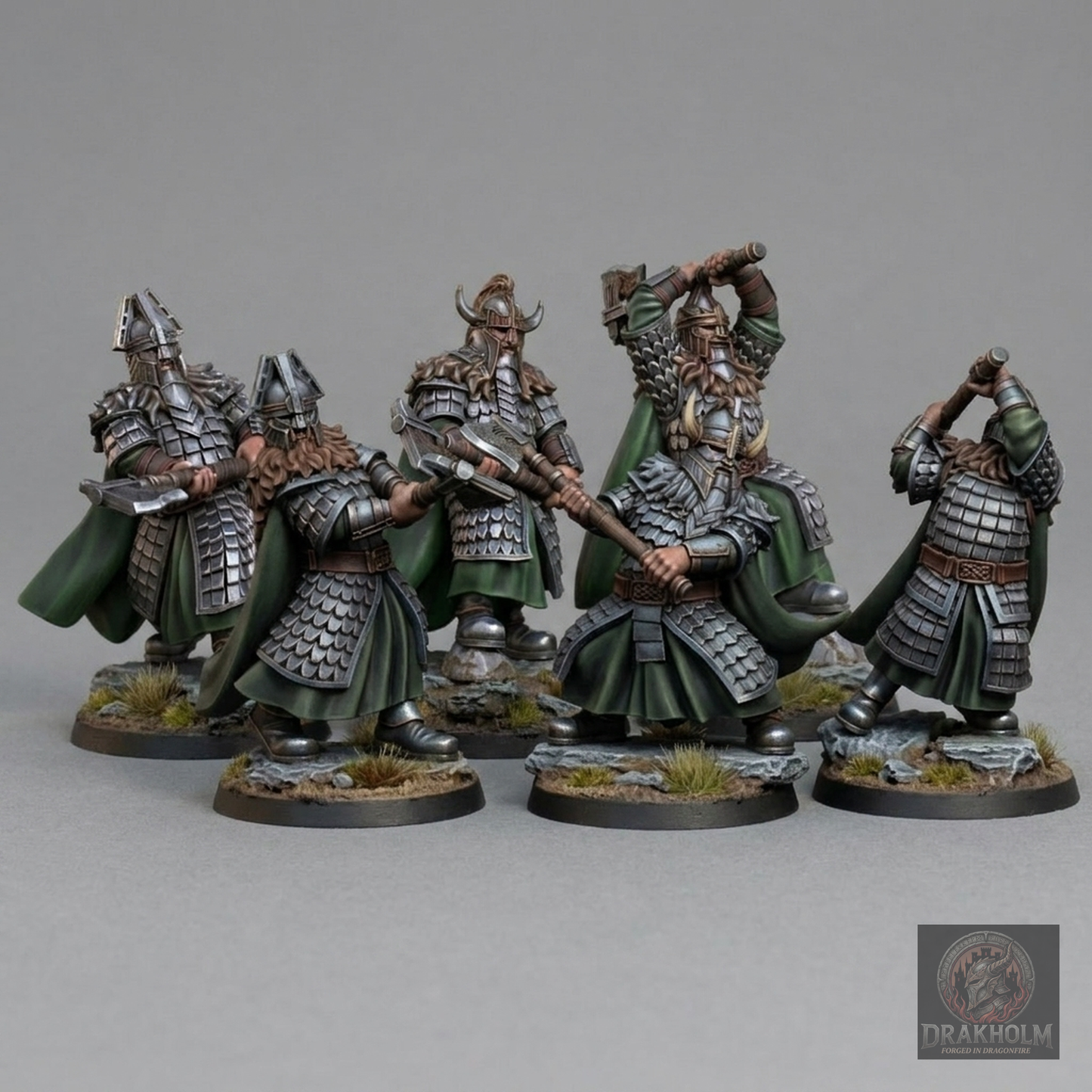 Erebor Dwarf Guard | Erebor Dwarves | 28mm Resin Miniature | LOTR Middle-earth | Tabletop Wargaming
