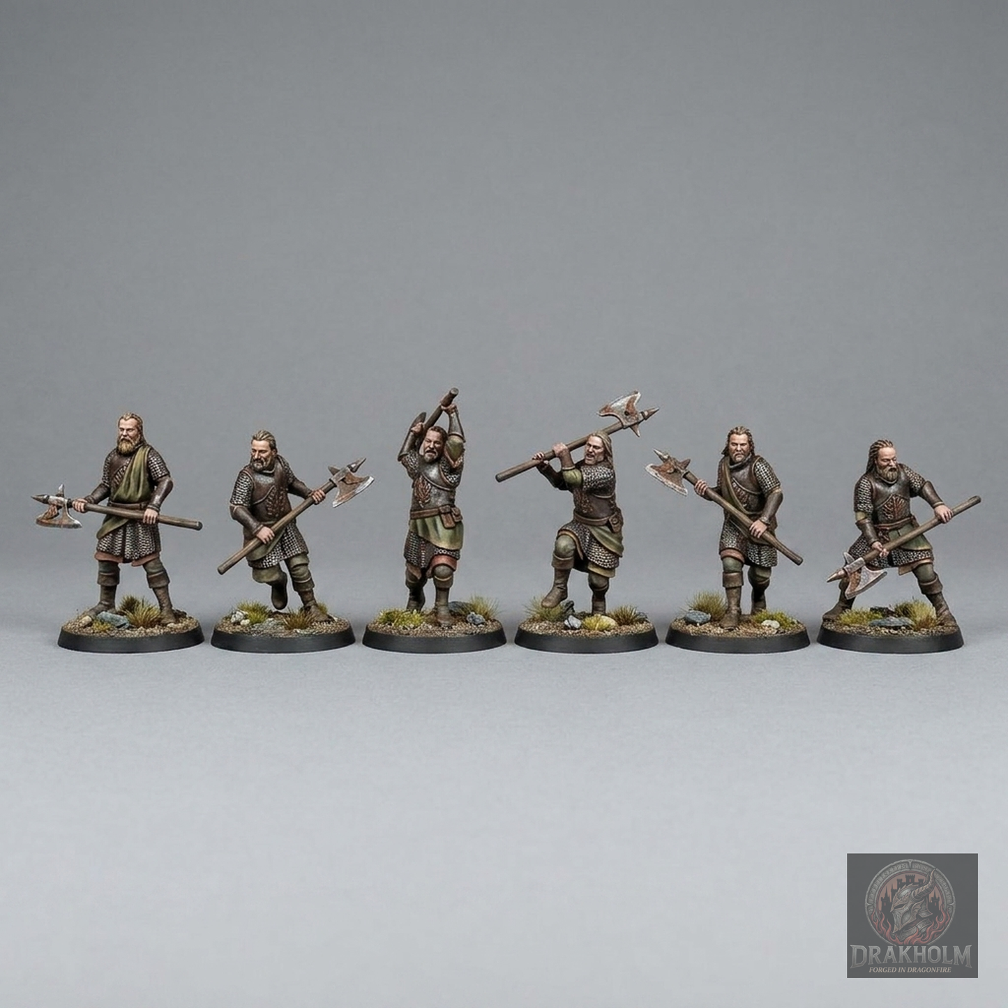 Dol Amroth Knight Axe Warrior | 28mm Resin Miniature | LOTR Middle-earth | Tabletop Wargaming