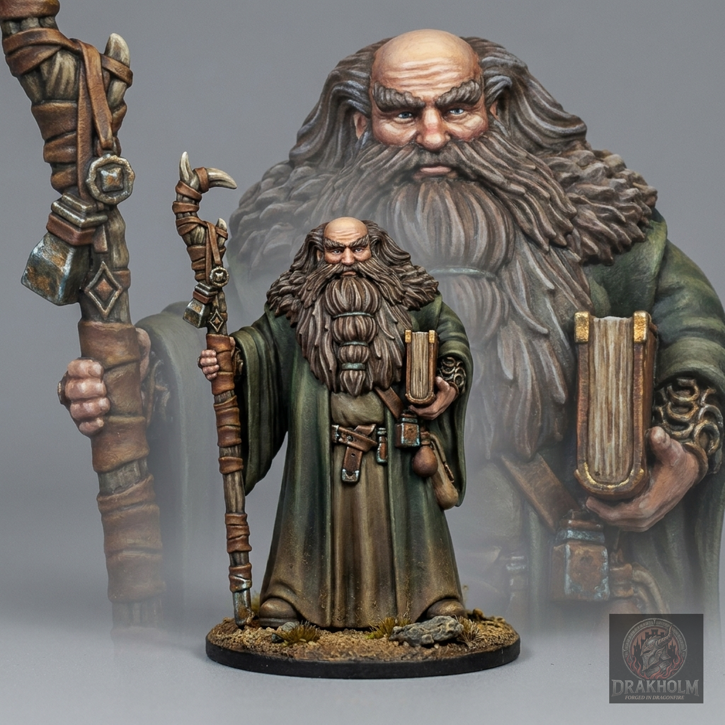 Erebor Dwarf Warrior | Erebor Dwarves | 28mm Resin Miniature | LOTR Middle-earth | Tabletop Wargaming