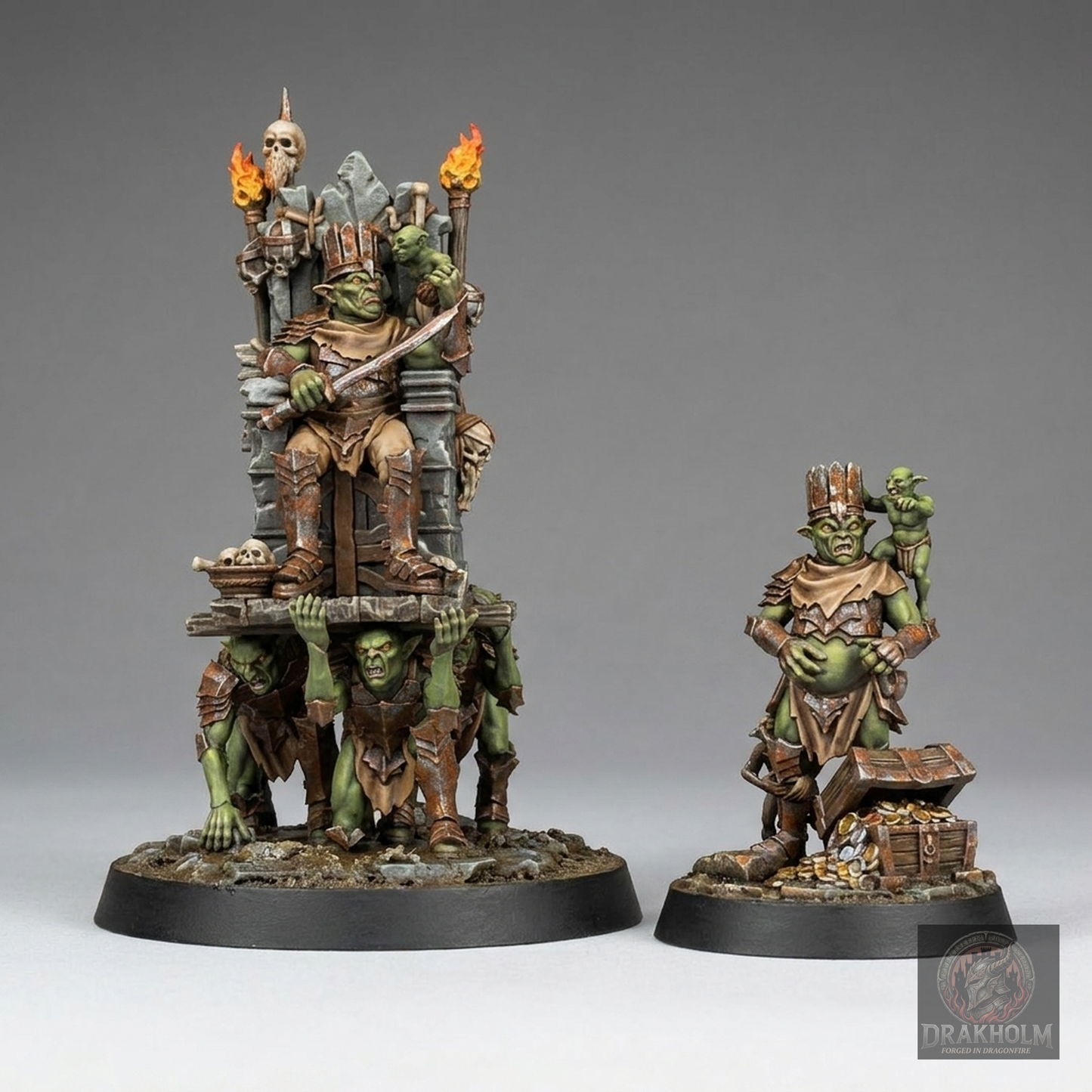 Moria Goblin King | Moria Goblins | 28mm Resin Miniature | LOTR Middle-earth | Tabletop Wargaming