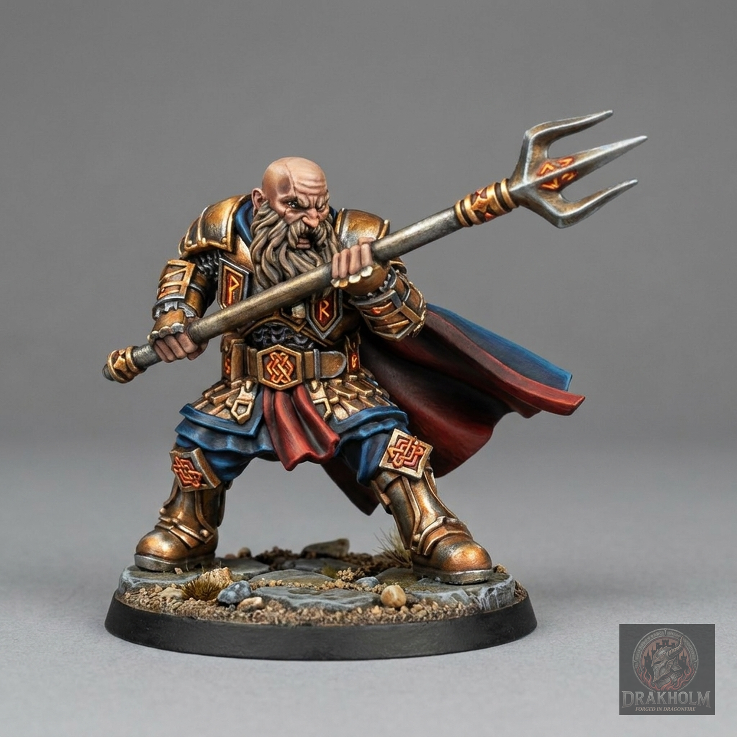 Erebor Dwarf King | Erebor Dwarves | 28mm Resin Miniature | LOTR Middle-earth | Tabletop Wargaming