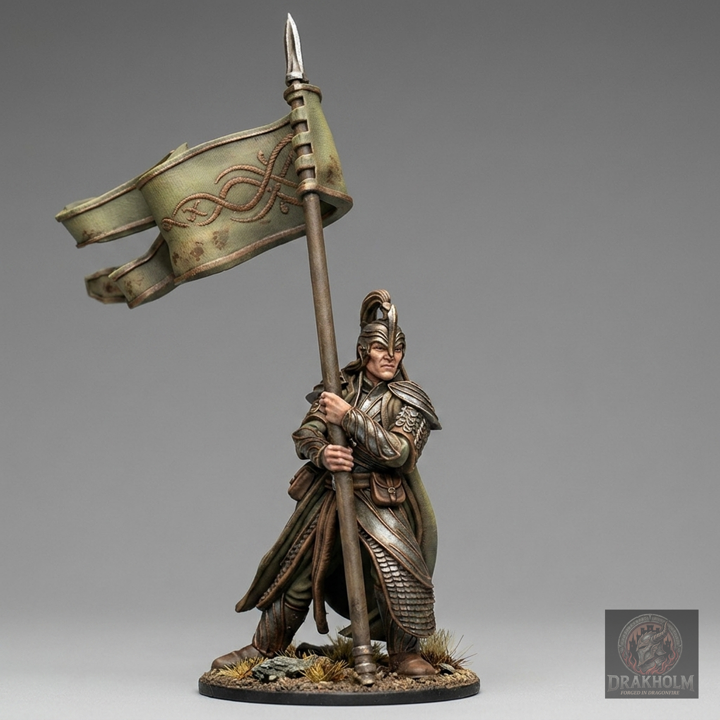 Rivendell Elf Banner Bearer | High Elves | 28mm Resin Miniature | LOTR Middle-earth | Tabletop Wargaming