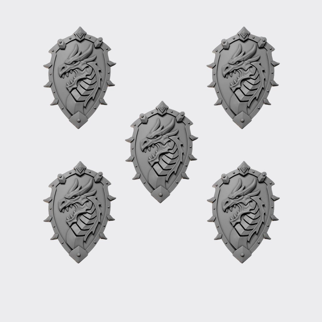 Escudos Anvil Wardens B — bits de conversión sci-fi grimdark de Greytide Studio, resina 32mm sin pintar
