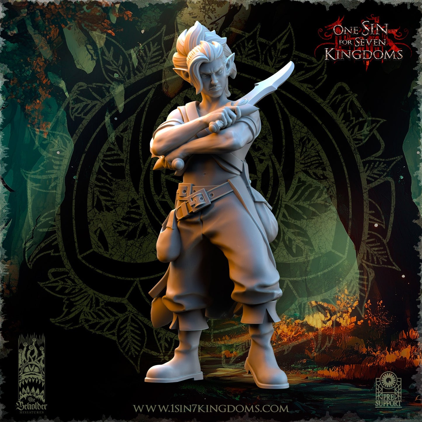 Miniatura Danzantes de la Muerte Elfos Silvanos resina 32mm sin pintar - Drakholm