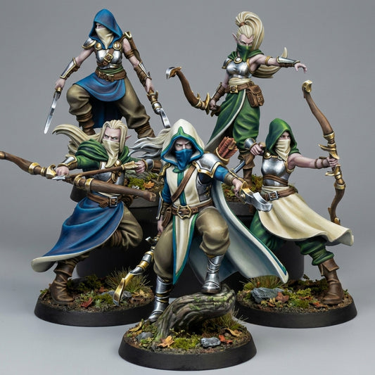 Acechadores de las Sombras · miniatura de resina 32 mm · Elfos Silvanos · Drakholm