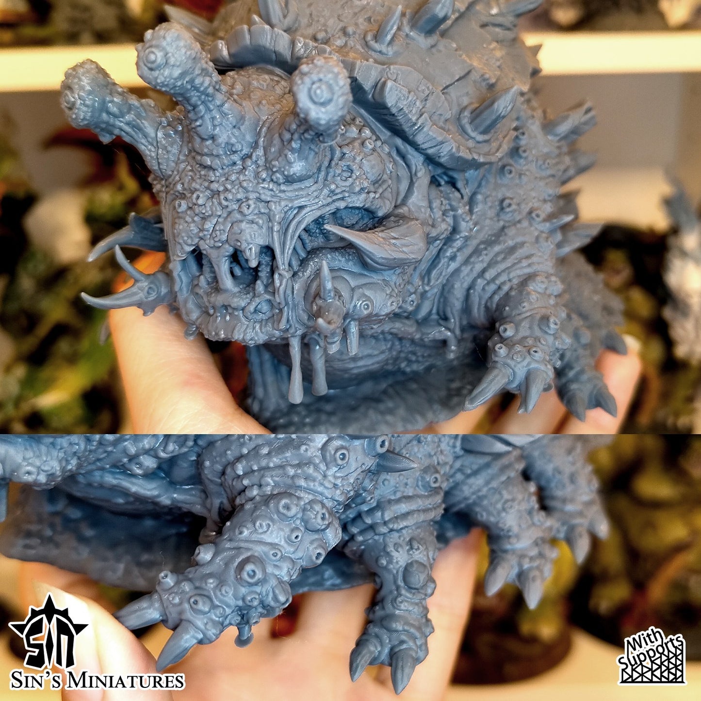Miniatura Engendro Titánico de la Plaga Reinos del Caos resina 32mm sin pintar - Drakholm