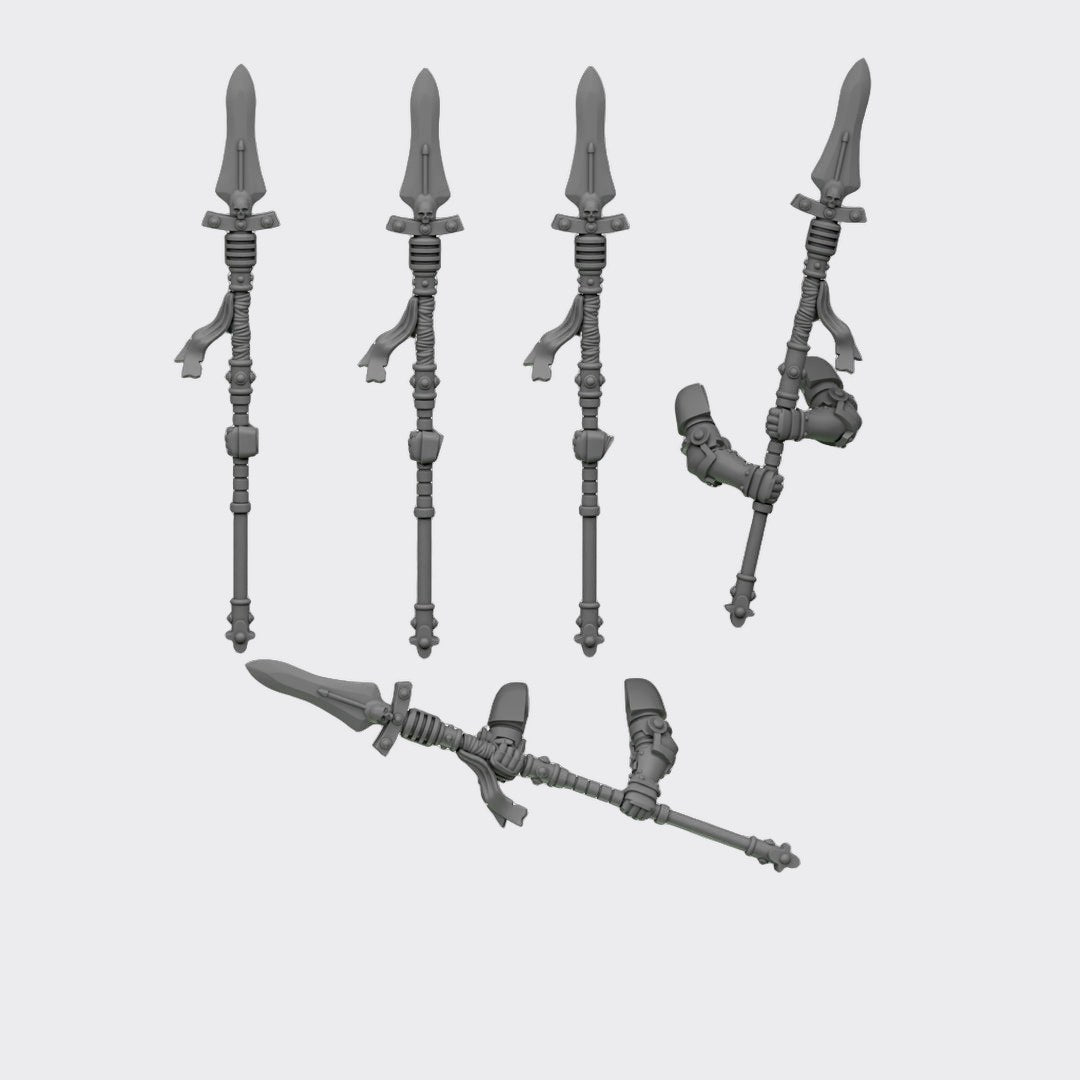 Lanzas C — bits de conversión sci-fi grimdark de Greytide Studio, resina 32mm sin pintar
