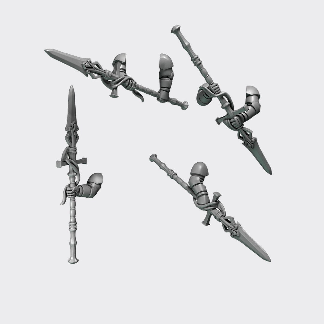 Lanzas Crimson Lords I — bits de conversión sci-fi grimdark de Greytide Studio, resina 32mm sin pintar