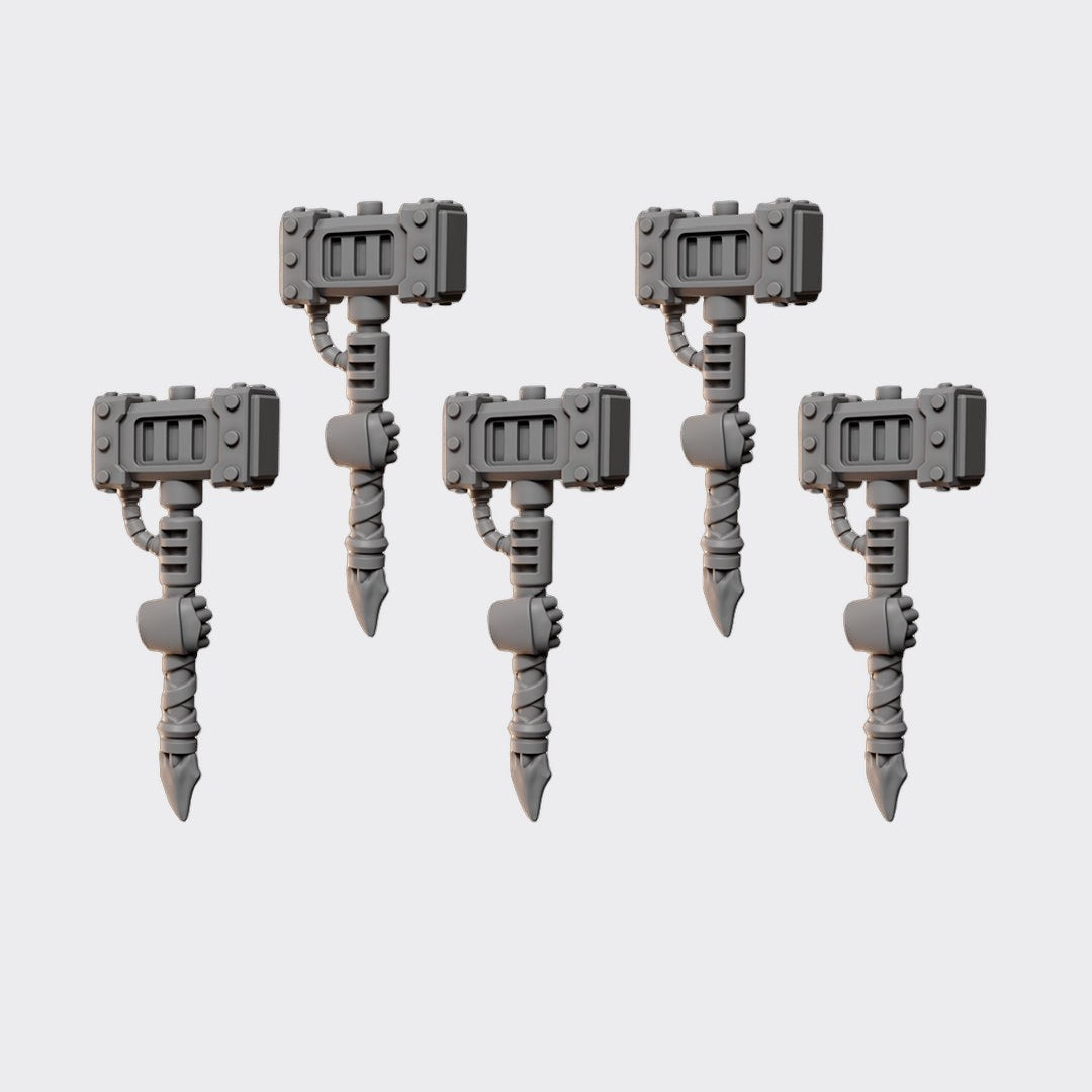 Martillos Anvil Wardens E — bits de conversión sci-fi grimdark de Greytide Studio, resina 32mm sin pintar