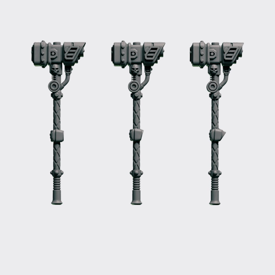 Martillos E — bits de conversión sci-fi grimdark de Greytide Studio, resina 32mm sin pintar