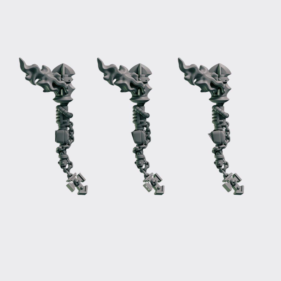 Mazos B — bits de conversión sci-fi grimdark de Greytide Studio, resina 32mm sin pintar