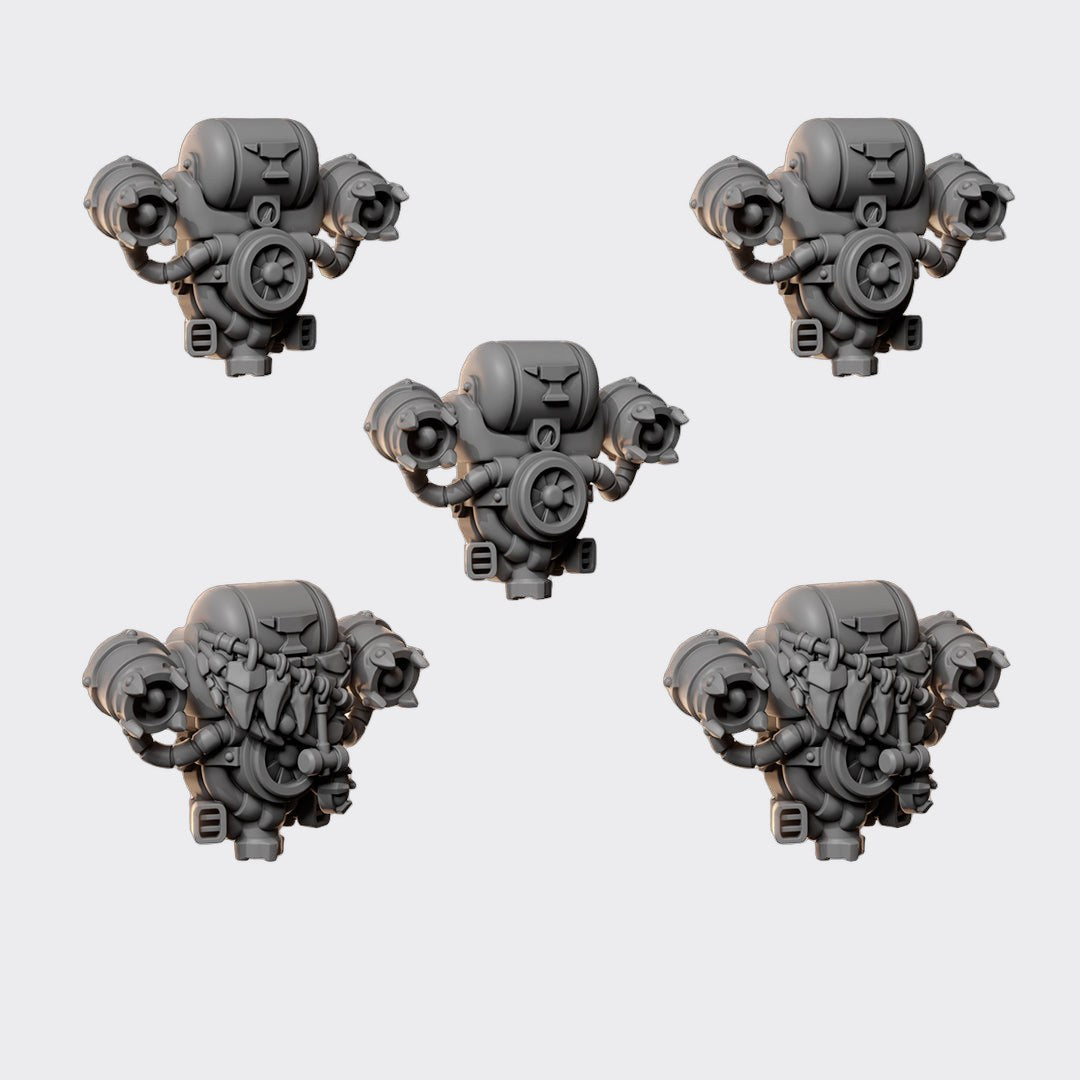 Mochilas Anvil Wardens B — bits de conversión sci-fi grimdark de Greytide Studio, resina 32mm sin pintar