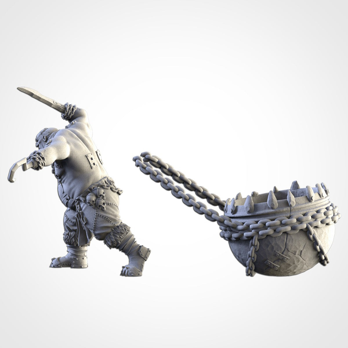 El Carnicero con el Caldero · Miniatura 32mm · Ogros del Norte · Drakholm