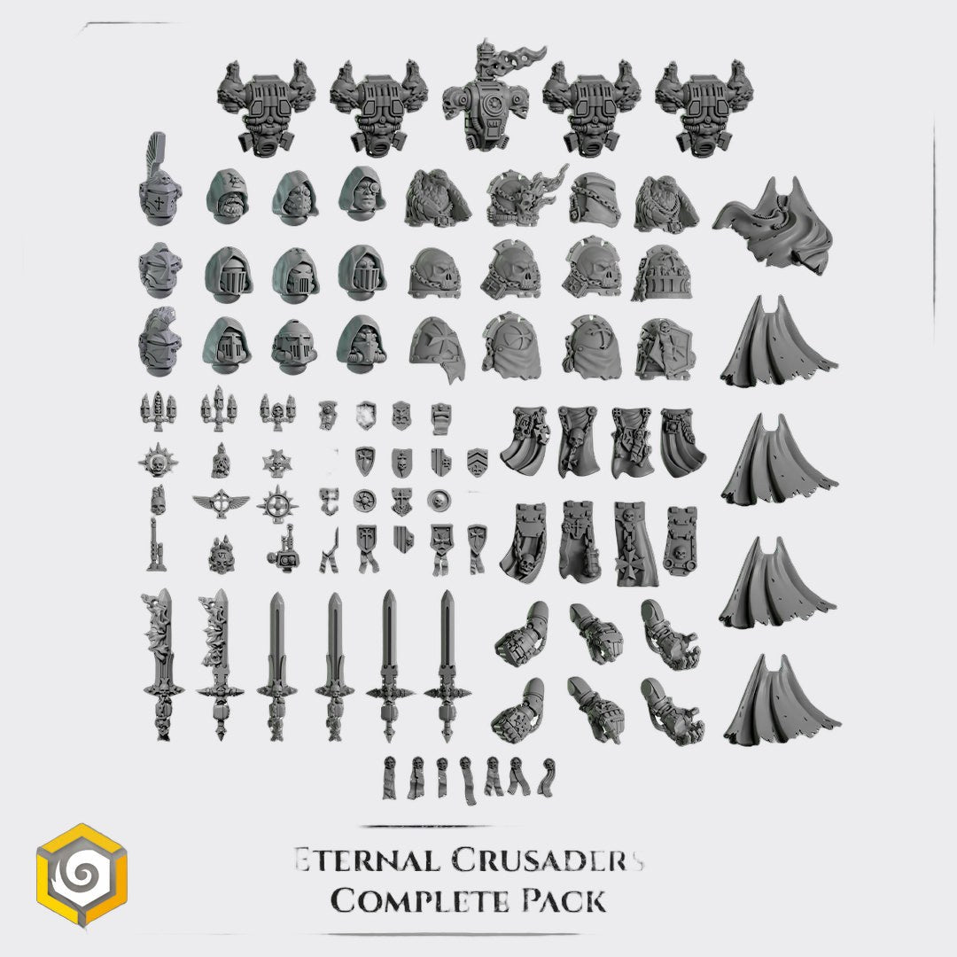 Pack completo bits Eternal Crusaders — bits de conversión sci-fi grimdark de Greytide Studio, resina 32mm sin pintar