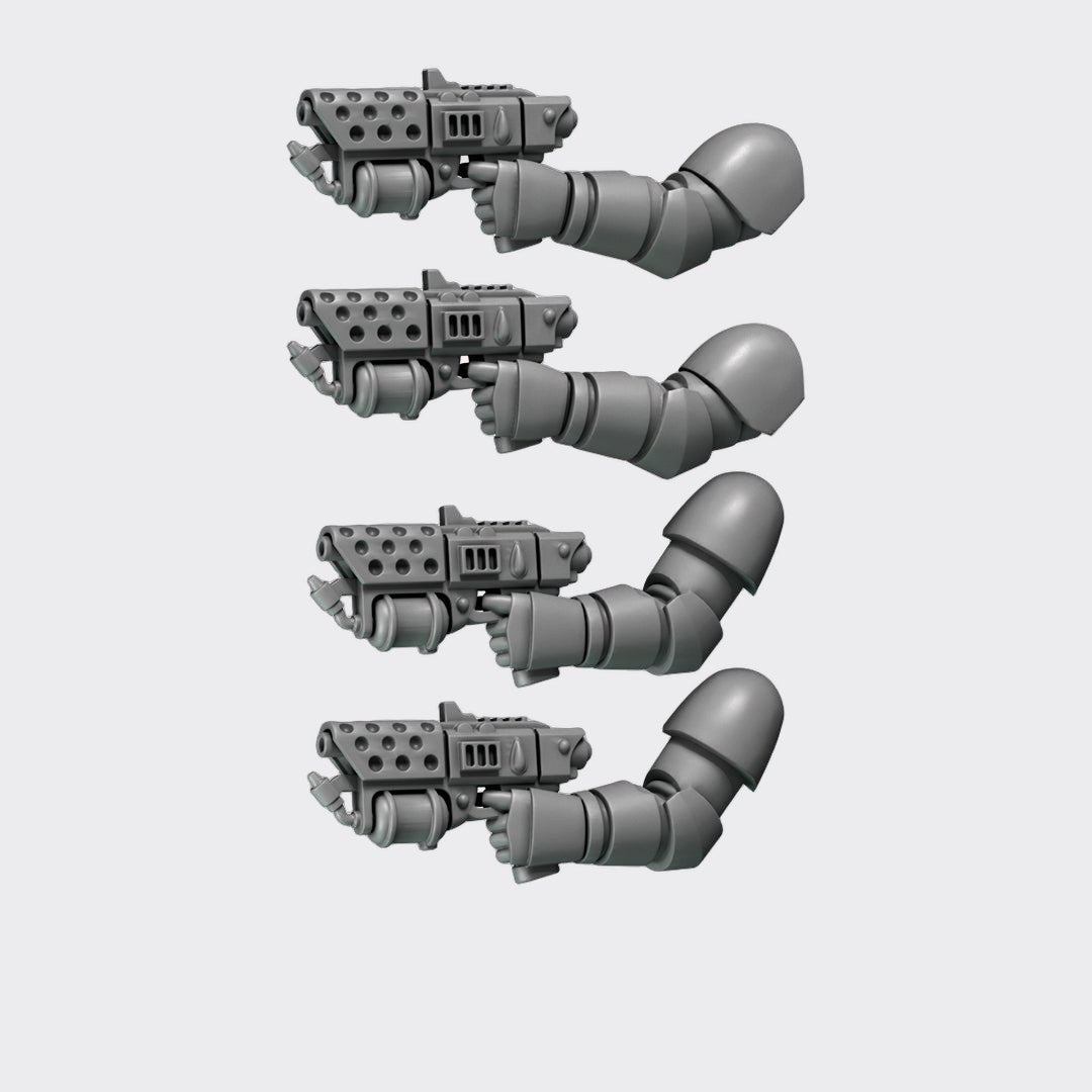 Pistola lanzallamas Crimson Lords B — bits de conversión sci-fi grimdark de Greytide Studio, resina 32mm sin pintar